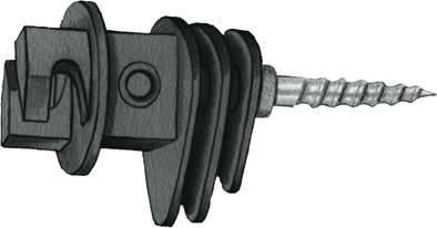 EURO izolátor pro ohradník na lana, provazy do 8mm s vrutem (25)