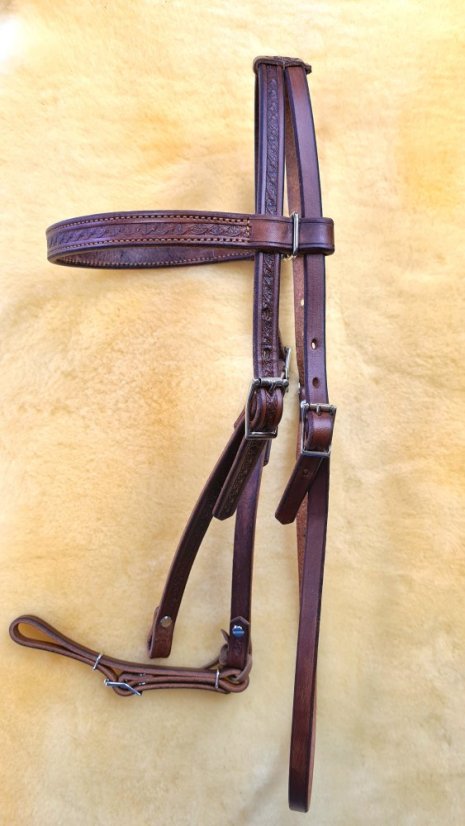 MONTANA westernová uzdečka s rovnou čelenkou