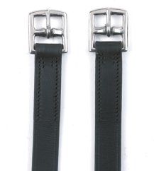 Třmenové řemeny pro koně Grand kožené 1300x25mm, černé