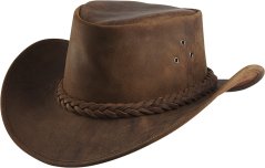Westernový klobouk RANDOL´S Antique kožený hnědý
