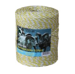 Lanko pro elektrický ohradník TOPMIX 3mm žlutobílé 500m Lanko pro elektrický ohradník TOPMIX 3mm žlutobílé 500m
