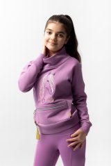 HORZE Bruna dětská mikina sv. fialová HORZE Bruna dětská mikina sv. fialová