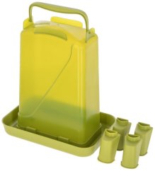 KERBL klobouková napáječka obdélníková pro drůbež s nožičkami