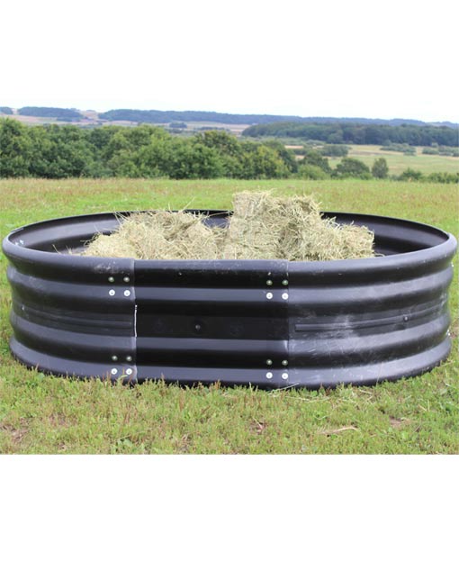 OK PLAST krmelec pro koně na hranaté balíky sena oválný,180x240cm