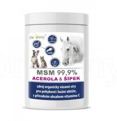 Doplněk stravy pro koně, psy, kočky DROMY MSM + Acerola se šípkem,1kg
