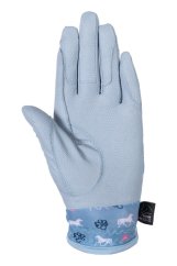 HKM Bria jezdecké rukavice dětské světle modré
