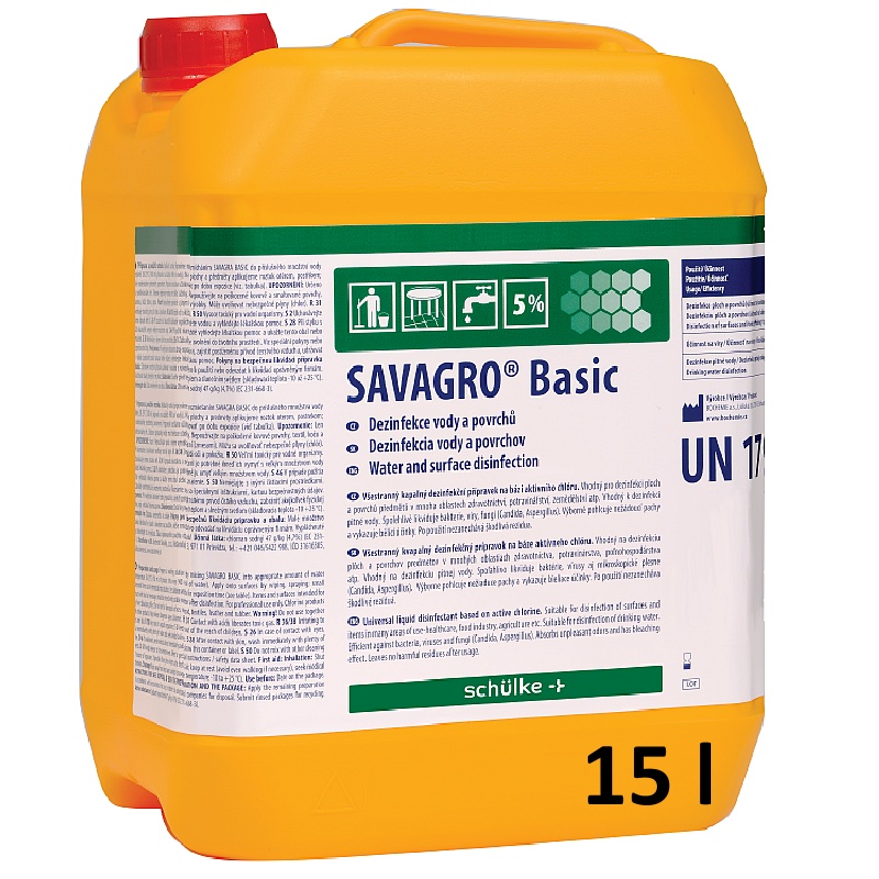 Dezinfekční přípravek do stájí SAVAGRO Basic na bázi chlornanu,15ltr