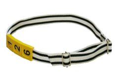 Krční řemen CZ bílozelený s úchytnou přezkou 130cm