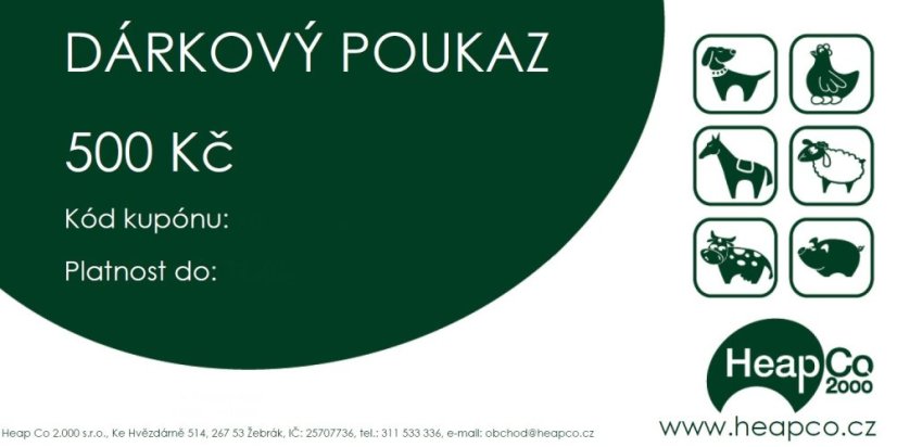 Dárkový poukaz 500 Kč Dárkový poukaz 500 Kč