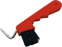 Kopytní háček pro koně, poníky s kartáčkem 18cm,