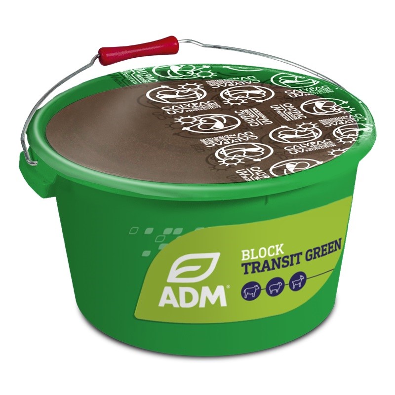 BLOCK TRANSIT GREEN / TOPLICK PRINTANIUM Z minerální melasovaný liz pro koně, skot, ovce 25kg