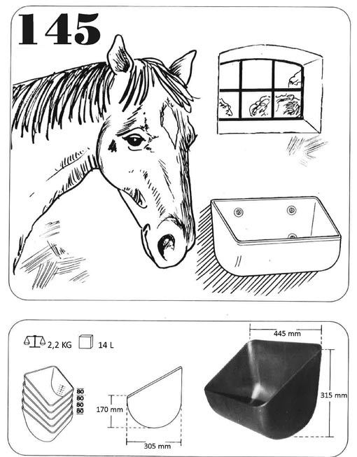 OK PLAST krmný žlab pro koně široký 14ltr.