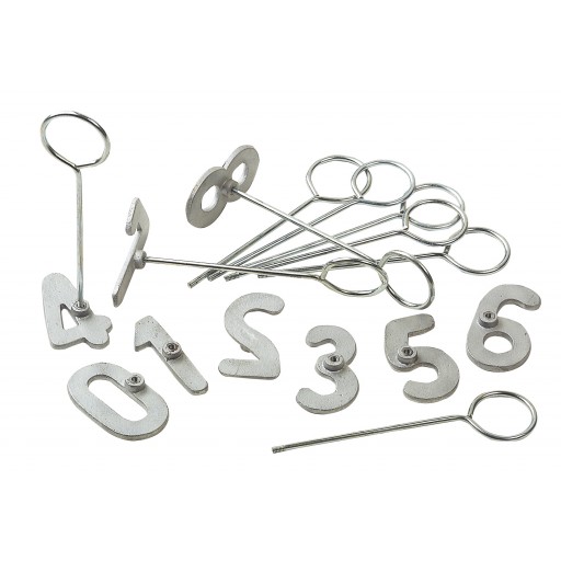 Komplet čísel 0-8 pro razítkování zvířat 9ks, šířka 8cm