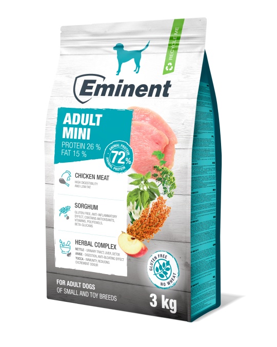Granule pro dospělé psy EMINENT Adult Mini High Premium, pro malá a toy plemena - Hmotnost: 3kg
