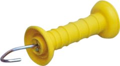 Brána - rukojeť pro ohradník s háčkem žlutá