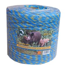 Vodivé lanko pro elektrický ohradník STOP 4mm modrožluté 800m