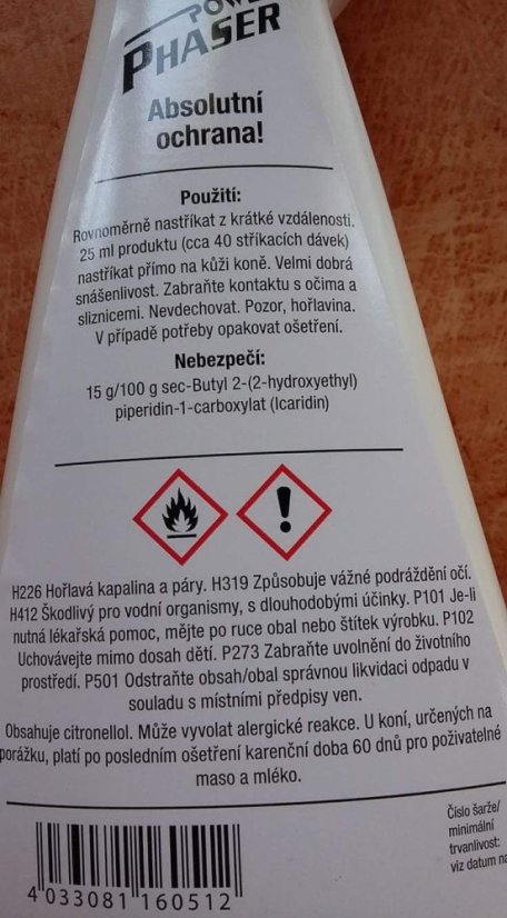 Repelent pro koně skot LEOVET Power Phaser kanystr, 2500ml