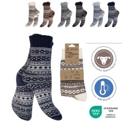 Termo vlněné ponožky Norský vzor, různé barvy Termo vlněné ponožky Norský vzor, různé barvy
