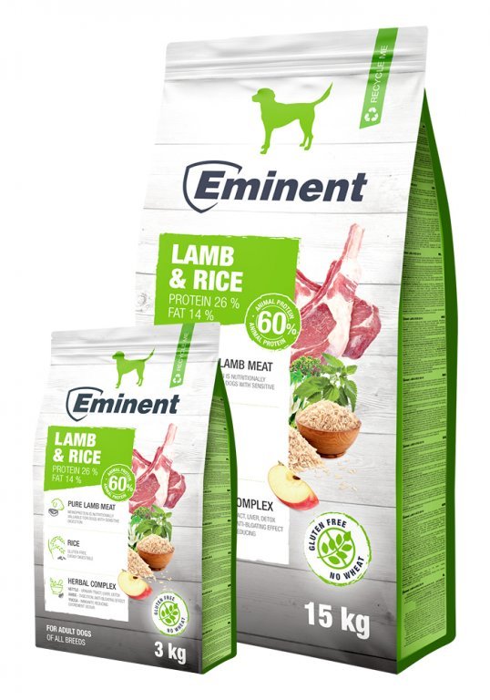 Granule pro  psy dospělé EMINENT Lamb & Rice High Premium, pro všechna plemena - Hmotnost: 3kg