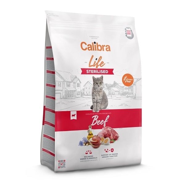 Granule pro kastrované kočky Hovězí CALIBRA Cat Life Sterilised Beef, Granule pro kastrované kočky Hovězí CALIBRA Cat Life Sterilised Beef,