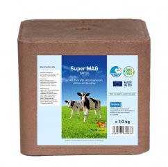 Minerální liz pro koně, skot, ovce SIN Hellas Super Mag BIO s hořčíkem, vápníkem a fosforem10 kg