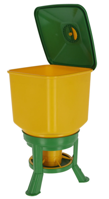 Krmítko pro drůbež plastové se zásobníkem a nožičkami