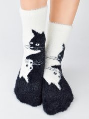 Ponožky dámské jemné nadýchané KOČKA 36-41