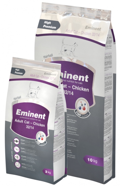 Granule pro kočky Kuře EMINENT Adult Cat, Chicken High Premium, - Hmotnost: 2kg