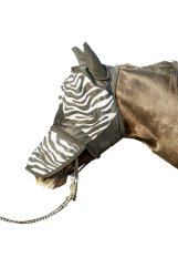 Maska pro koně, pony proti hmyzu HKM Zebra,