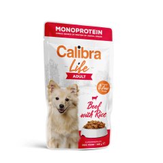 Krmivo pro dospělé psy Hovězí CALIBRA Dog Life kapsa Adult Beef, 150g