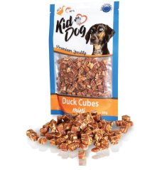Pamlsek pro psy KIDDOG MINI kostičky z kachního masíčka a tresky, 80g