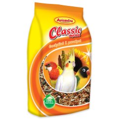 Zrno pro papoušky malé, střední AVICENTRA Classic menu Papoušek,  1kg