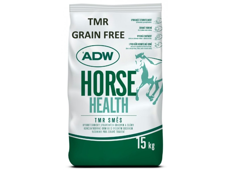 Bezobilné krmivo pro koně, pony špičkové kvality ADW TMR GRAIN FREE, 15kg
