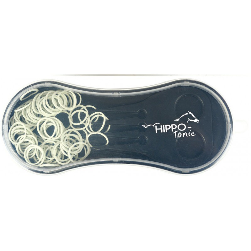 Kartáč pro koně HIPPOTONIC s gumičkami do hřívy a hřebínkem,