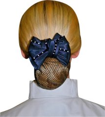 Síťka do vlasů HKM se syntetickými diamanty modrá