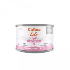 Krmivo pro koťata kuře, kuřecí srdíčka CALIBRA Cat Life Kitten Chicken, konzerva 200g