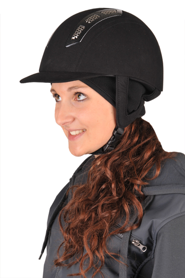 Čepice pod přilbu HKM Fleece černá