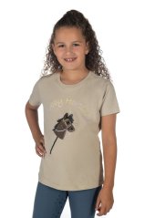 HKM Hobby Horsing Rainbow dětské triko béžové