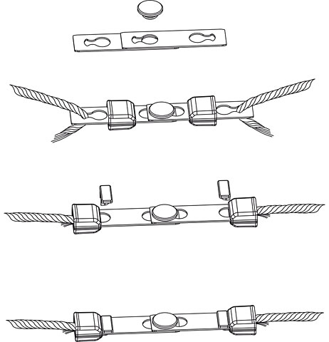 Spojka bezpečnostní na provazy do 6mm Litzclip® Safety-Link nerez(10)