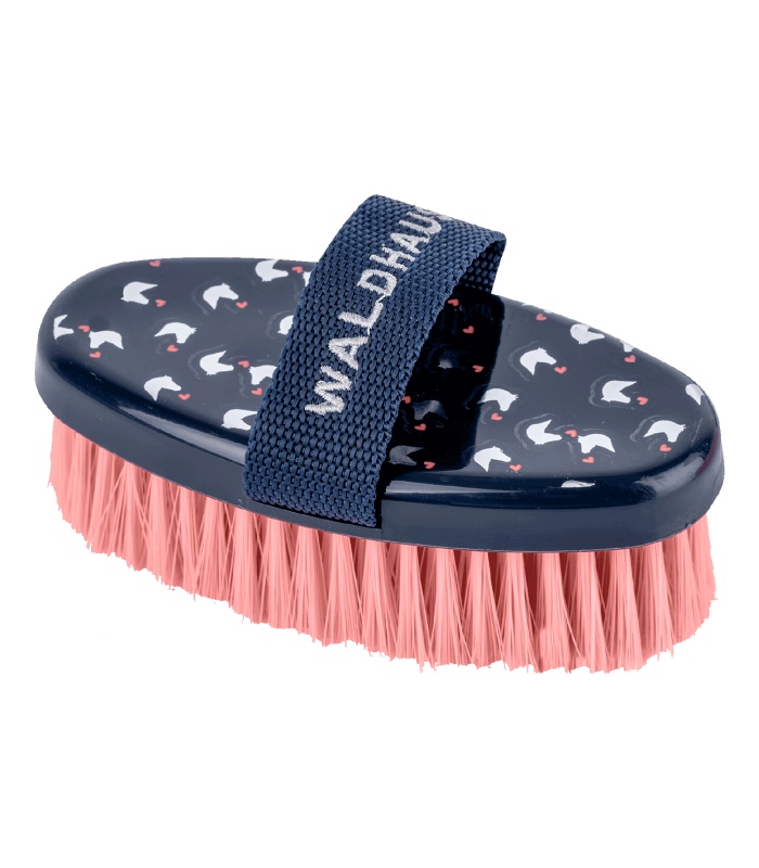 WALDHAUSEN Lucky jemný kartáč s poutkem pro koně modrý