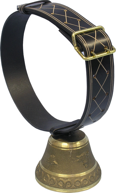 Zdobený řemen pro zvony 60mmx125cm černý