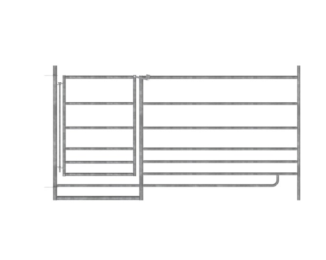 KERBL ovčí ohradní panel s brankou pozink výška 92cm/