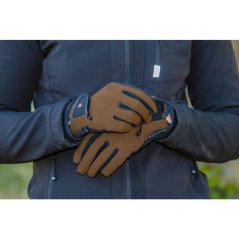 Jezdecké rukavice HKM Professional Nubuk dětské