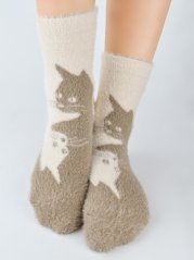 Ponožky dámské jemné nadýchané KOČKA 36-41