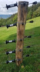 Brána - rukojeť pro ohradník TREND s háčkem černá