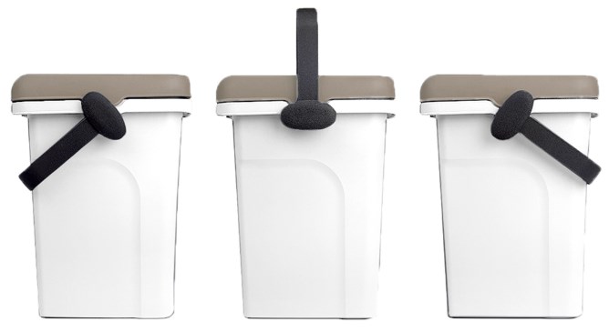 Zásobník na krmivo hnědo/bílý 7ltr.