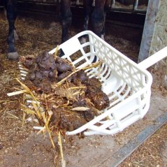 Mistovací vidle pro koně GW PROBAG s košem, bílé