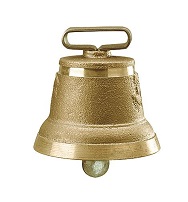 Výstavní pastevní zvonec litý z mosazi