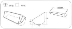 Krmný žlab pro ovce, telata, prasata OK PLAST uzký 77cm, 13ltr.