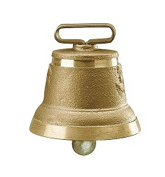 Výstavní pastevní zvonec litý z mosazi